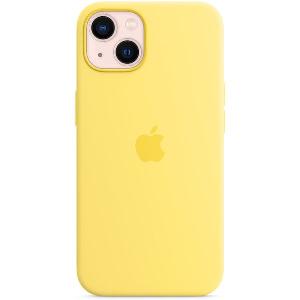 Apple Silikon-Case MagSafe für das Apple iPhone 13 - Lemon Zest