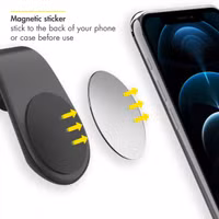 Accezz Handyhalterung für das Auto - Universell - Lüftungsgitter - Magnetisch - Schwarz