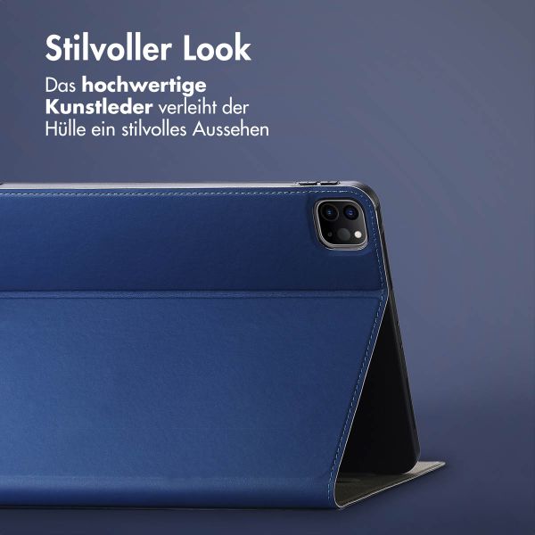 Accezz Classic Klapphülle Apple iPad Pro 12.9 (2022) / Pro 12.9 (2021) / Pro 12.9 (2020) - Dunkelblau