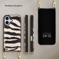 Selencia Nova HandyHülle mit Kordel und Kartenhalter Apple iPhone 17 - Zazzy Zebra