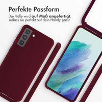 imoshion SilikonHülle mit Band Samsung Galaxy S21 FE - Dunkelrot