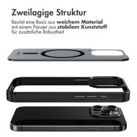Accezz Rugged Frosted Back Cover mit MagSafe Apple iPhone 15 Pro - Schwarz