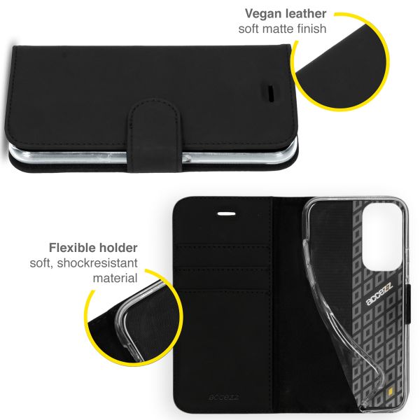 Accezz Wallet TPU Klapphülle Oppo A74 (5G) / A54 (5G) - Schwarz