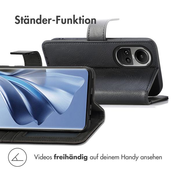 imoshion Luxuriöse Klapphülle für das Oppo Reno 10 / 10 Pro - Schwarz