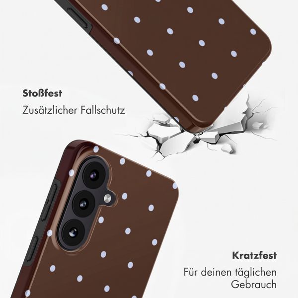 Selencia Vivid Rückabdeckung mit MagSafe Samsung Galaxy S26 - Happy Dots Chocolate