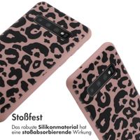 imoshion SilikonHülle design mit Band Samsung Galaxy S10 - Animal Pink