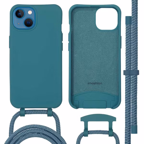 imoshion Color Backcover mit abnehmbarem Handykette und MagSafe Apple iPhone 13 - Dunkelgrün