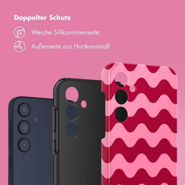 Selencia Vivid Tough Back Cover für das Samsung Galaxy A35 - Wave Vibes Lipstick