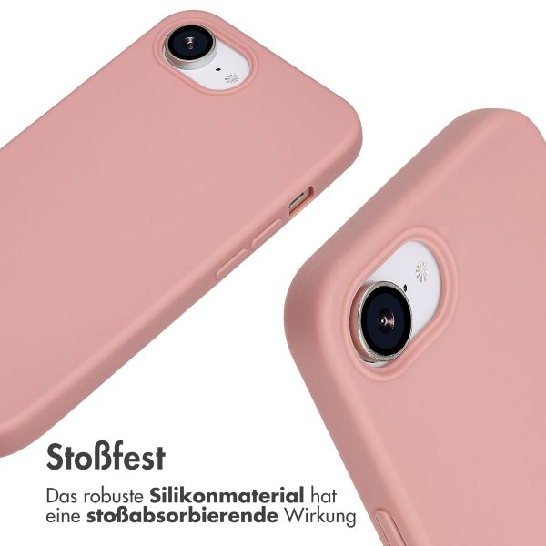 imoshion Silikonhülle mit Band iPhone 16e - Sand Pink