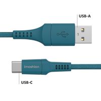 imoshion Braided USB-C-zu-USB Kabel - 2 Meter - Dunkelblau