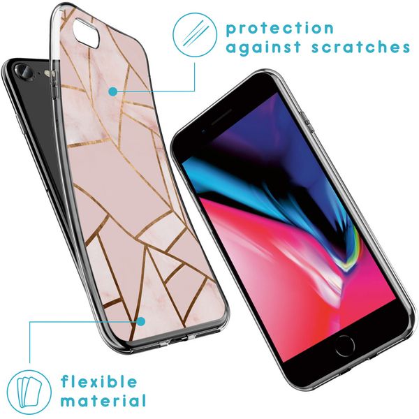 imoshion Design Hülle für das iPhone SE (2022 / 2020) / 8 / 7 / 6s - Pink Graphic