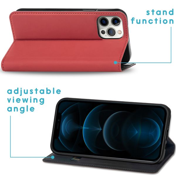 imoshion Slim Folio Klapphülle iPhone 12 (Pro) - Rot