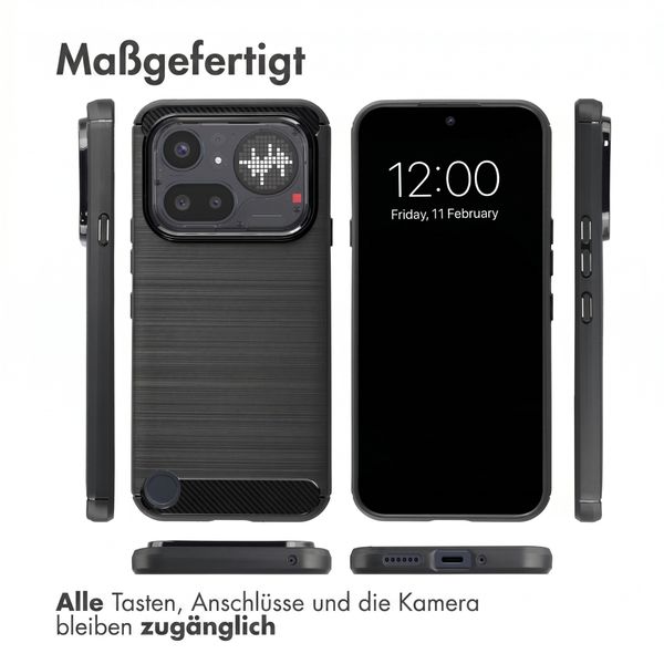imoshion Brushed Back Cover Nothing Phone (4a) Pro - Schwarz