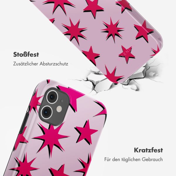 Selencia Vivid Back Cover Apple iPhone 11 - Stars Rubine Red Light Pink