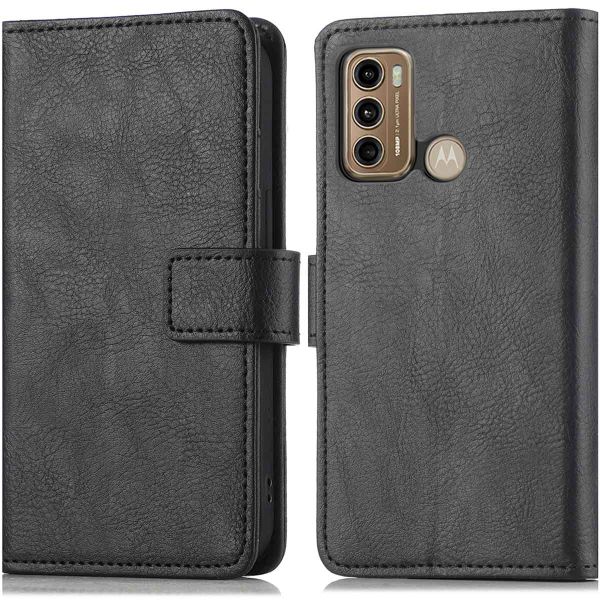 imoshion Luxuriöse Klapphülle Motorola Moto G60 - Schwarz