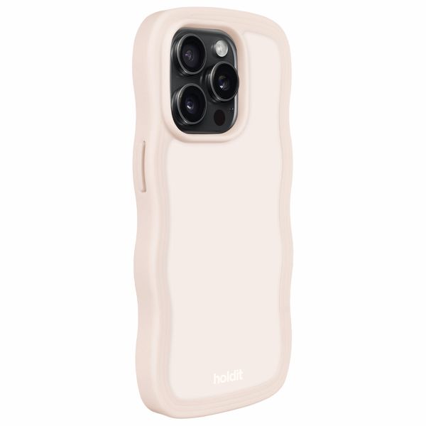 Holdit Wavy Case für das iPhone 14 Pro Max - Light Beige