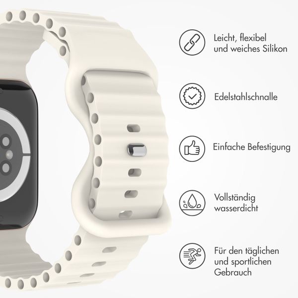 imoshion Athletic Silikonarmband für das  Apple Watch Series 1 t/m 9 / SE (38/40/41 mm) | Series 10 / 11 (42 mm) - Starlight