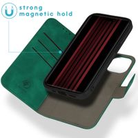 imoshion Entfernbare 2-1 Luxus Klapphülle Apple iPhone 15 - Dunkelgrün