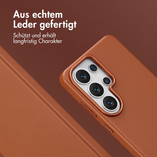 Accezz MagSafe Leather Backcover Samsung Galaxy S26 Ultra - Sienna Brown