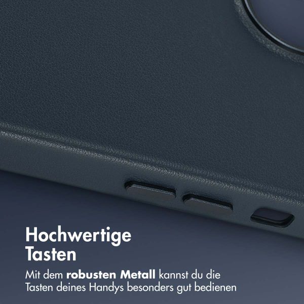 Accezz MagSafe Leather Backcover für das iPhone 13 - Nightfall Blue