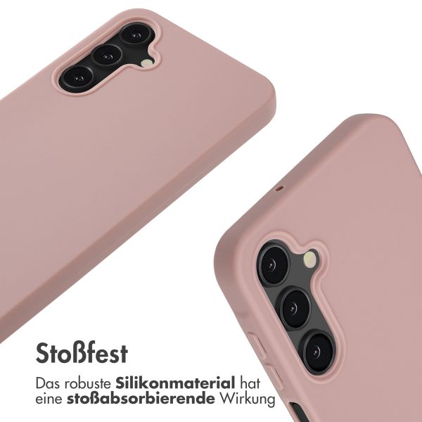 imoshion Silikonhülle mit Band für das Samsung Galaxy S24 FE - Sand Pink