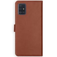 Selencia Echtleder Klapphülle Samsung Galaxy A51 - Hellbraun