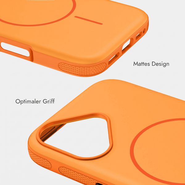 imoshion Color Backcover mit Thin MagSafe Ring Apple iPhone 16 - Orange