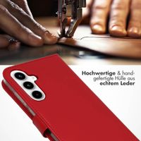 Selencia Echtleder Klapphülle Samsung Galaxy A35 - Rot