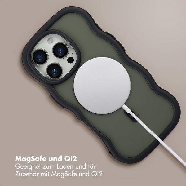 Selencia Wavy Backcover mit MagSafe Apple iPhone 16 Pro - Schwarz