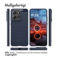 imoshion Brushed Back Cover Motorola Thinkphone 25 / Motorola Edge 50 Neo / Edge 60 Neo - Dunkelblau