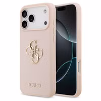 Guess Big 4G Logo Hülle Grained Apple iPhone 17 Pro Max - Rosa
