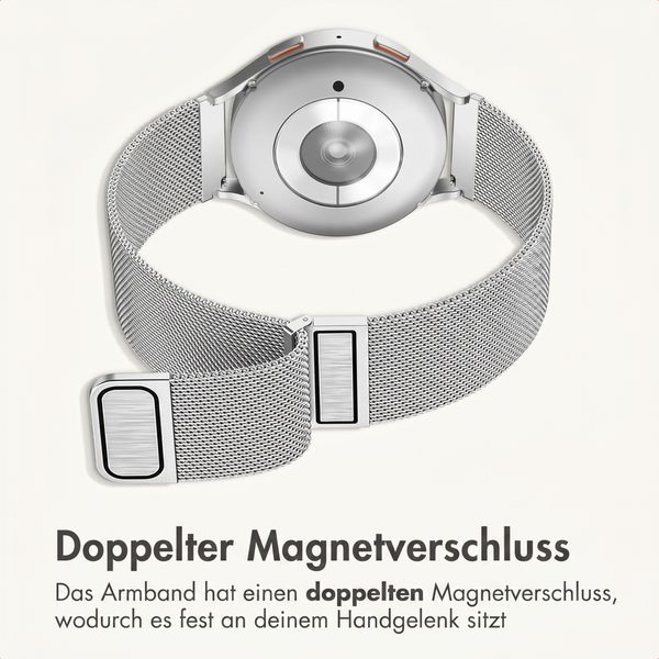 imoshion Mailändische Magnetarmband -   Universelle 18 mm Anschluss - Silber