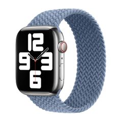 Apple Geflochtenes Solo Loop für das  Apple Watch | 44/45/46/49 mm - Größe 4 - Slate Blue