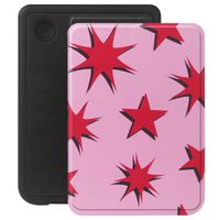 Selencia Vivid Klapphülle Kobo Clara Colour / Clara BW - Stars Rubine Red Light Pink