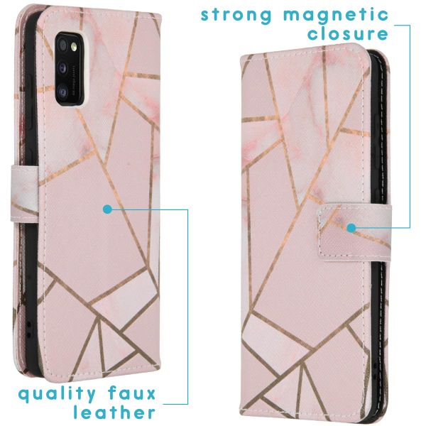 imoshion Design TPU Klapphülle Samsung Galaxy A41 - Pink Graphic