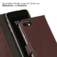 Selencia Echtleder Klapphülle iPhone SE (2022 / 2020) / 8 / 7 / 6(s) - Braun