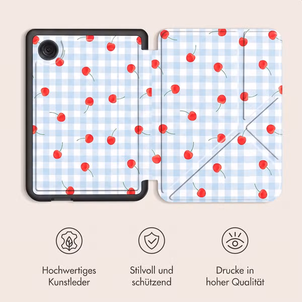 imoshion Design Klappbare Klapphülle Kobo Clara Colour / BW - Cherry Check