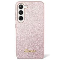 Guess Glitter Flakes Back Cover für das Samsung Galaxy S24 Ultra - Rosa