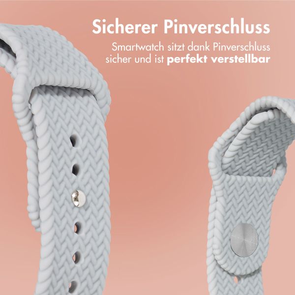 imoshion Geflochtenes Silikonarmband für das  Apple Watch Series 1 t/m 11 / SE / Ultra (44/45/46/49 mm) - Grau