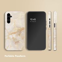 Selencia Vivid Tough Back Cover für das Samsung Galaxy A34 - Golden Beige Marble