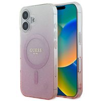 Guess MagSafe IML Glitter Gradient Case für das iPhone 16 - Pink