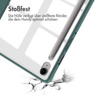 imoshion Trifold Hardcase Klapphülle Samsung Galaxy Tab S9 11.0 Zoll / Tab S10 FE / S9 FE 10.9 Zoll - Grün