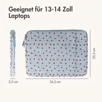 imoshion Design Laptop Hülle 13-14 Zoll - Laptop Sleeve - Cherry Check