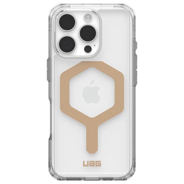 UAG Plyo Backcover MagSafe für das iPhone 16 Pro - Ice / Gold