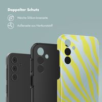 Selencia Vivid Back Cover Samsung Galaxy A15 (5G) - Zebra Winter Sky Titanium Yellow
