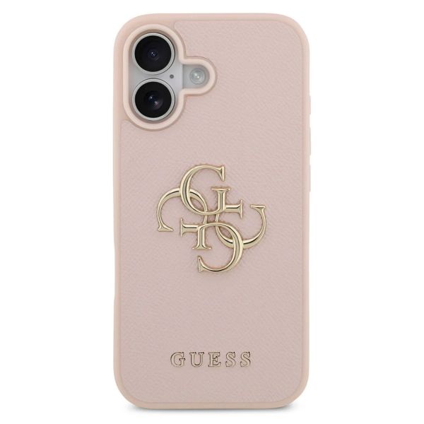 Guess Big 4G Logo Hülle Grained Apple iPhone 17 - Rosa
