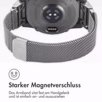 imoshion QuickFit® Milanese Armband -   Garmin 20 mm Anschluss - Größe L/XL - Silber