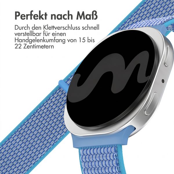 imoshion Nylonarmband für Samsung Galaxy Watch 8 (40/44mm) / Classic (46mm) - Marine Blue