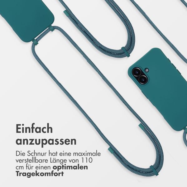 imoshion Color Backcover mit abtrennbarem Band MagSafe für das Apple iPhone 16 - Dark Green