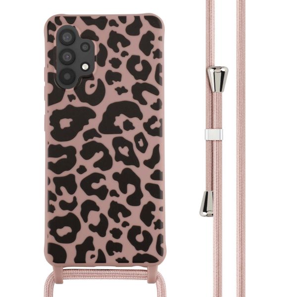 imoshion Silikonhülle design mit Band für das Samsung Galaxy A32 (4G) - Animal Pink